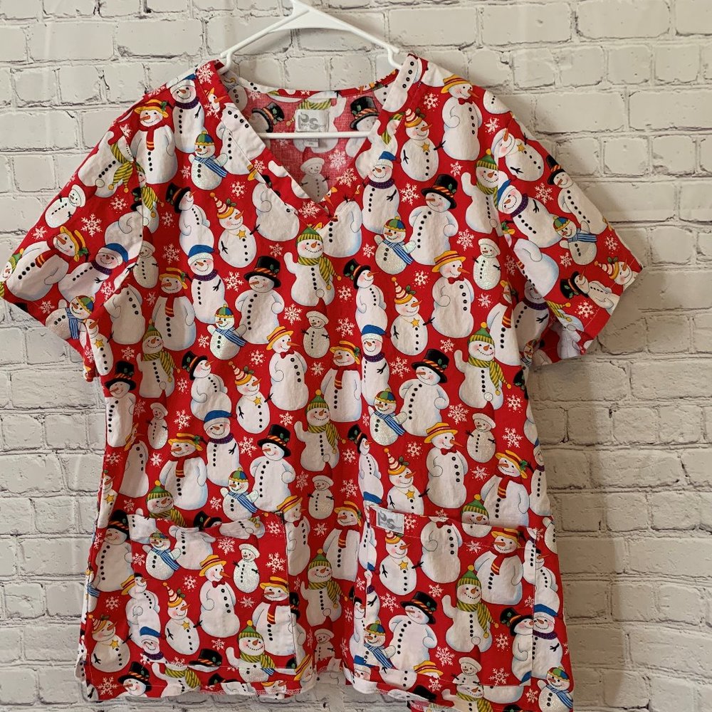 Peaches Sport Women's Scrub Top Size 2XL